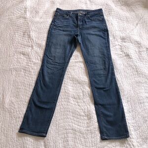 Spanx Slim X straight jeans in medium wash size 29